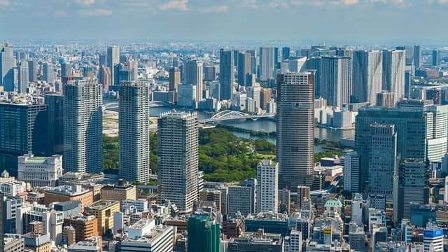 東京のビルの景色